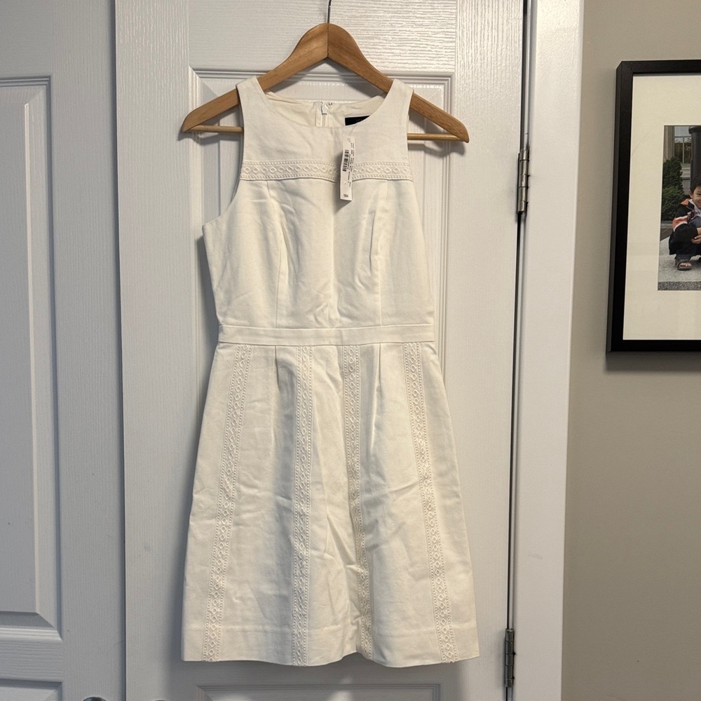 J. Crew White Midi Dress Brand New 100% Cotton